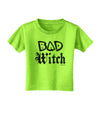 Bad Witch Distressed Toddler T-Shirt-Toddler T-Shirt-TooLoud-Lime-Green-2T-Davson Sales