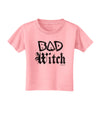 Bad Witch Distressed Toddler T-Shirt-Toddler T-Shirt-TooLoud-Candy-Pink-2T-Davson Sales