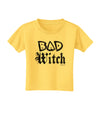 Bad Witch Distressed Toddler T-Shirt-Toddler T-Shirt-TooLoud-Yellow-2T-Davson Sales