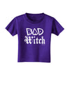 Bad Witch Distressed Toddler T-Shirt Dark-Toddler T-Shirt-TooLoud-Purple-2T-Davson Sales