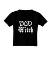 Bad Witch Distressed Toddler T-Shirt Dark-Toddler T-Shirt-TooLoud-Black-2T-Davson Sales