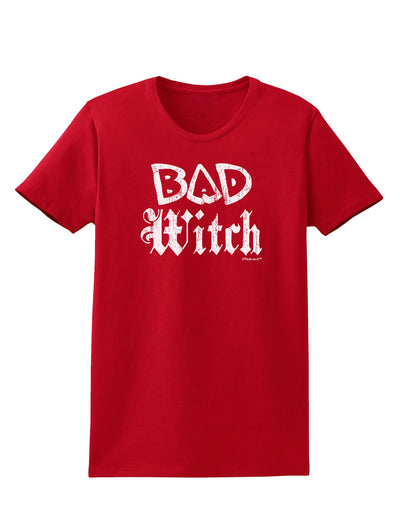 Bad Witch Distressed Womens Dark T-Shirt-TooLoud-Red-X-Small-Davson Sales