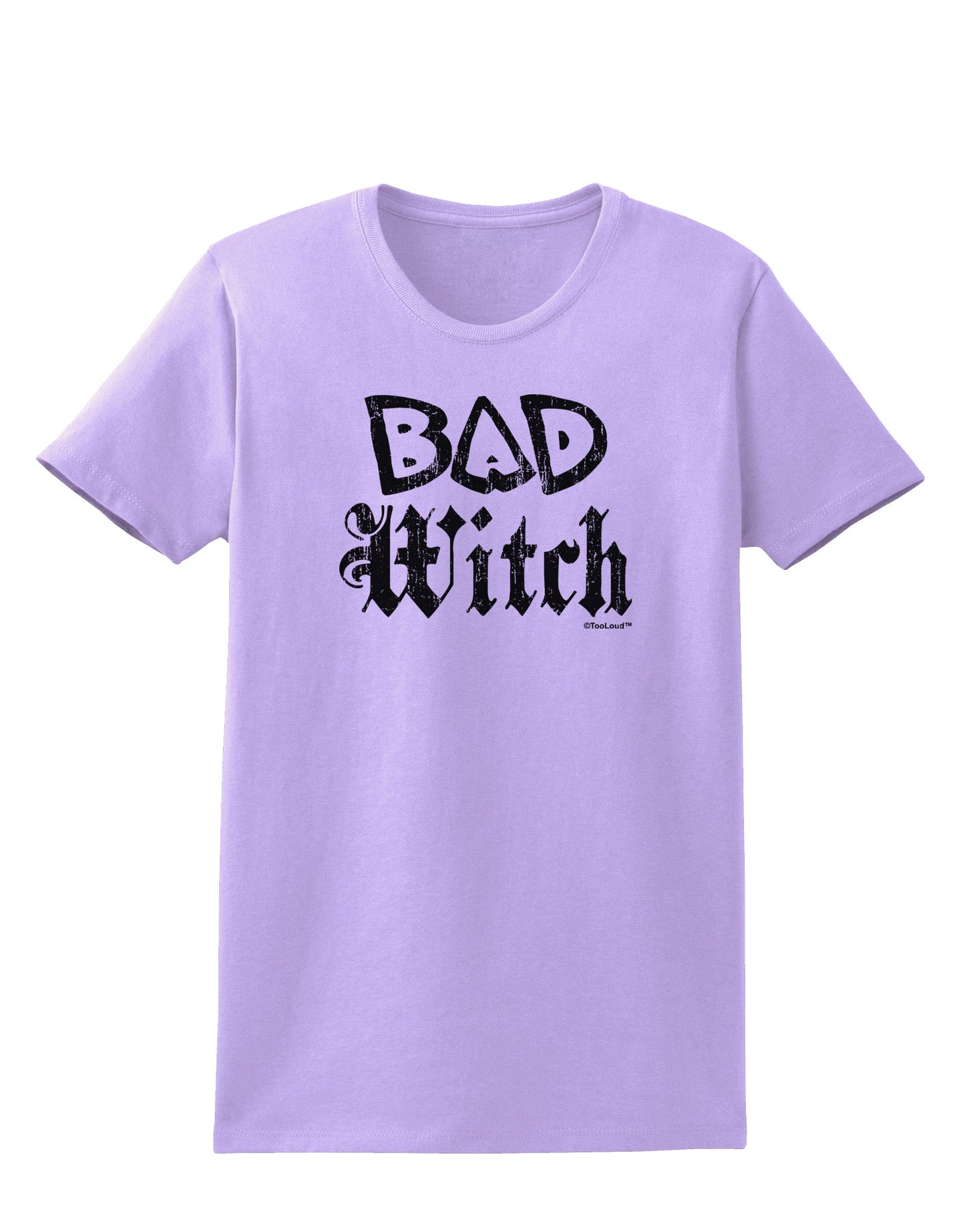 Bad Witch Distressed Womens T-Shirt-Womens T-Shirt-TooLoud-Lavender-X-Small-Davson Sales