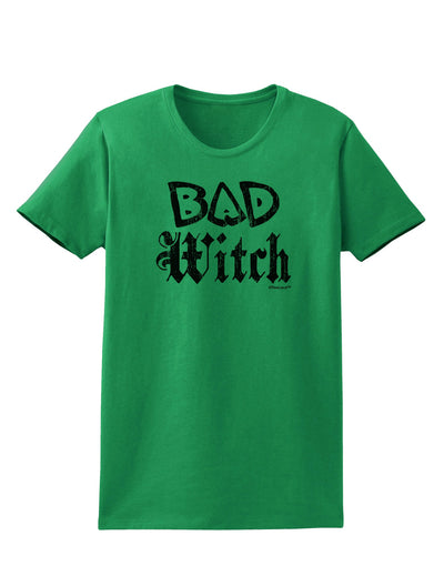 Bad Witch Distressed Womens T-Shirt-Womens T-Shirt-TooLoud-Kelly-Green-X-Small-Davson Sales