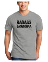 Badass Grandpa Adult V-Neck T-shirt by TooLoud