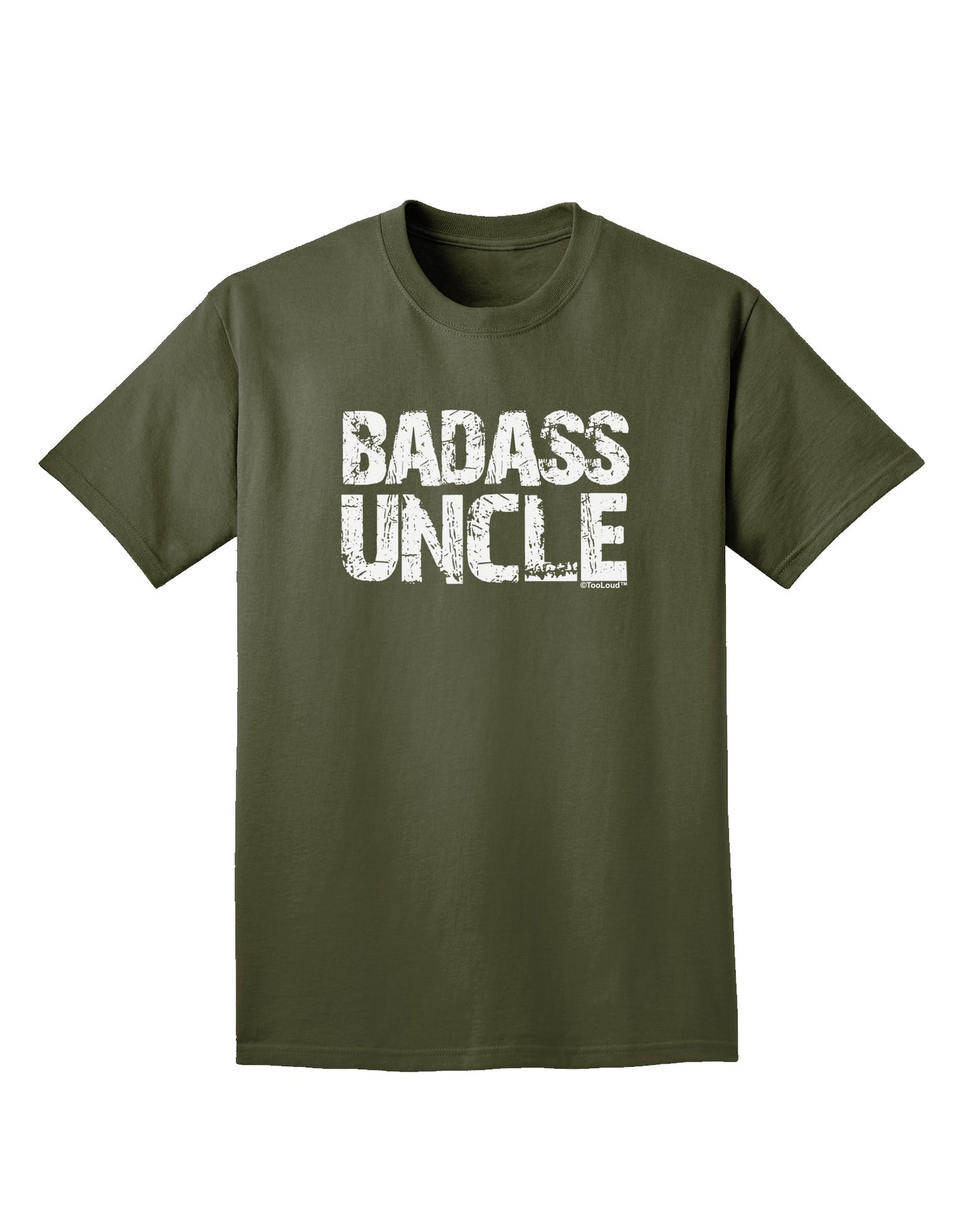 Badass Uncle Adult Dark T-Shirt by TooLoud-Mens T-Shirt-TooLoud-Military-Green-Small-Davson Sales