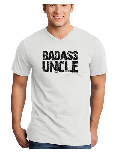 Badass Uncle Adult V-Neck T-shirt by TooLoud-Mens V-Neck T-Shirt-TooLoud-White-Small-Davson Sales