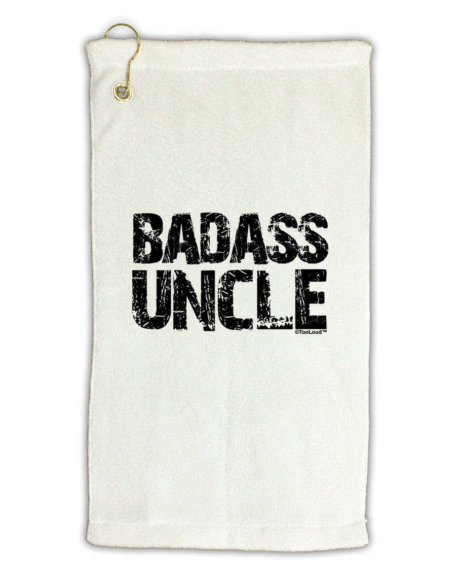 Badass Uncle Micro Terry Gromet Golf Towel 16 x 25 inch by TooLoud-Golf Towel-TooLoud-White-Davson Sales