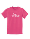 Bah Humbug Design - Grunge Childrens Dark T-Shirt-Childrens T-Shirt-TooLoud-Sangria-X-Small-Davson Sales