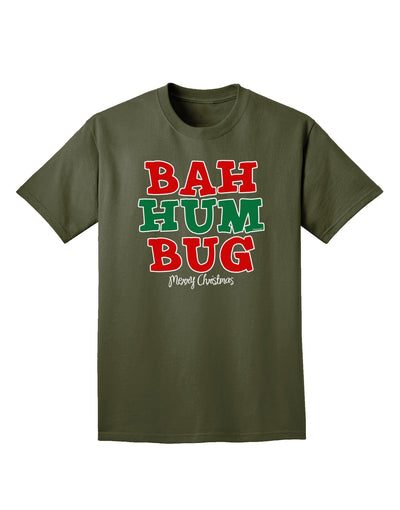 Bah Humbug Merry Christmas Adult Dark T-Shirt-Mens T-Shirt-TooLoud-Military-Green-Small-Davson Sales