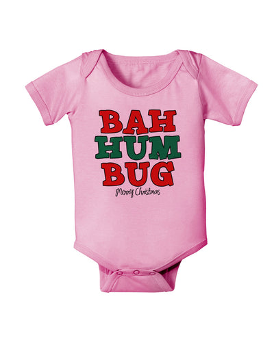 Bah Humbug Merry Christmas Baby Romper Bodysuit-Baby Romper-TooLoud-Light-Pink-06-Months-Davson Sales