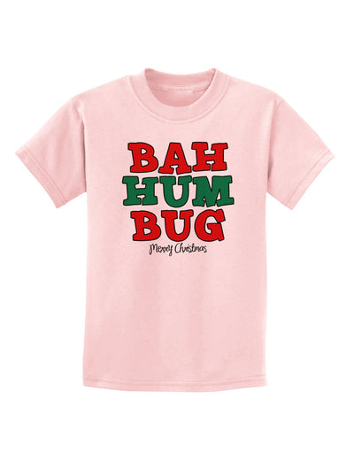 Bah Humbug Merry Christmas Childrens T-Shirt-Childrens T-Shirt-TooLoud-PalePink-X-Small-Davson Sales