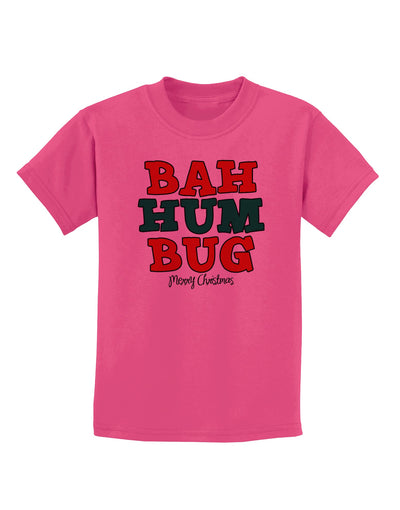 Bah Humbug Merry Christmas Childrens T-Shirt-Childrens T-Shirt-TooLoud-Sangria-X-Small-Davson Sales