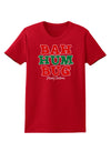 Bah Humbug Merry Christmas Womens Dark T-Shirt-TooLoud-Red-X-Small-Davson Sales