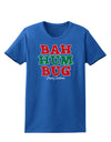 Bah Humbug Merry Christmas Womens Dark T-Shirt-TooLoud-Royal-Blue-X-Small-Davson Sales