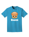 Baker Cute Roll Adult Dark T-Shirt-Mens T-Shirt-TooLoud-Turquoise-Small-Davson Sales