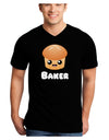 Baker Cute Roll Adult Dark V-Neck T-Shirt-TooLoud-Black-Small-Davson Sales