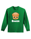 Baker Cute Roll Adult Long Sleeve Dark T-Shirt-TooLoud-Kelly-Green-Small-Davson Sales