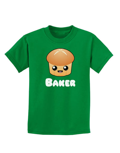 Baker Cute Roll Childrens Dark T-Shirt-Childrens T-Shirt-TooLoud-Kelly-Green-X-Small-Davson Sales