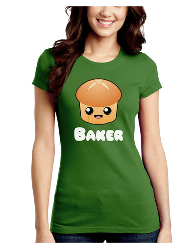 Baker Cute Roll Juniors Crew Dark T-Shirt-T-Shirts Juniors Tops-TooLoud-Kiwi-Green-Juniors Fitted Small-Davson Sales