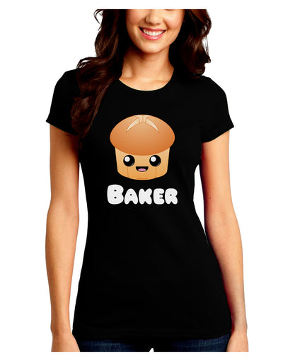 Baker Cute Roll Juniors Crew Dark T-Shirt-T-Shirts Juniors Tops-TooLoud-Black-Juniors Fitted Small-Davson Sales