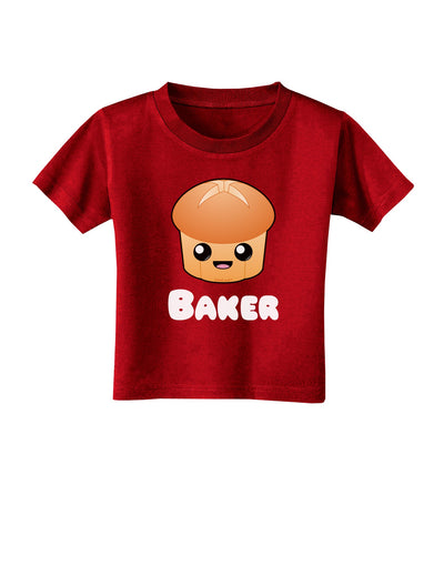 Baker Cute Roll Toddler T-Shirt Dark-Toddler T-Shirt-TooLoud-Red-2T-Davson Sales