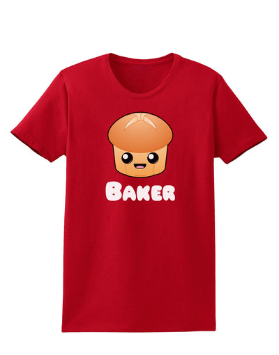 Baker Cute Roll Womens Dark T-Shirt-TooLoud-Red-X-Small-Davson Sales