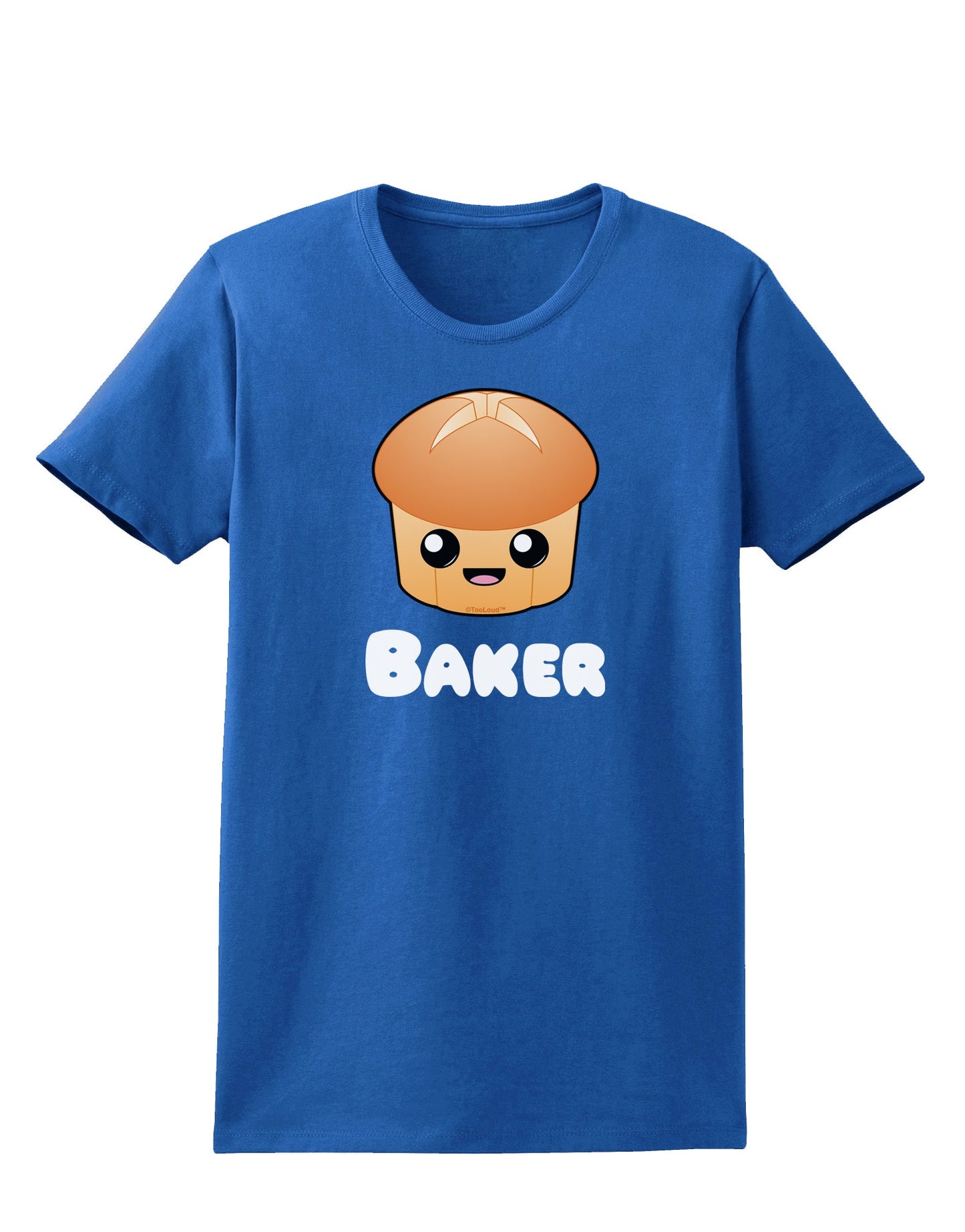 Baker Cute Roll Womens Dark T-Shirt-TooLoud-Royal-Blue-X-Small-Davson Sales