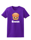 Baker Cute Roll Womens Dark T-Shirt-TooLoud-Purple-X-Small-Davson Sales