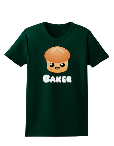 Baker Cute Roll Womens Dark T-Shirt-TooLoud-Forest-Green-Small-Davson Sales