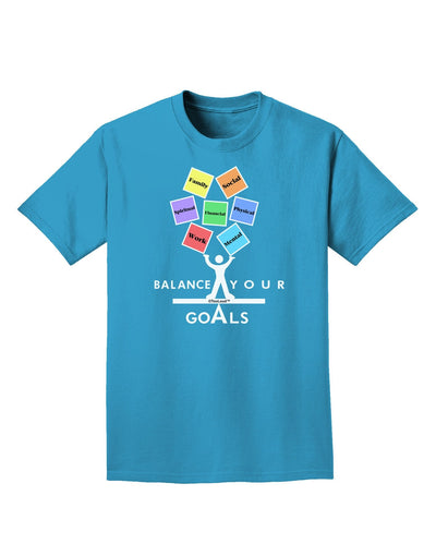 Balance Your Goals Adult Dark T-Shirt-Mens T-Shirt-TooLoud-Turquoise-XXXX-Large-Davson Sales