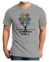 Balance Your Goals Adult V-Neck T-shirt-Mens V-Neck T-Shirt-TooLoud-HeatherGray-XXXX-Large-Davson Sales