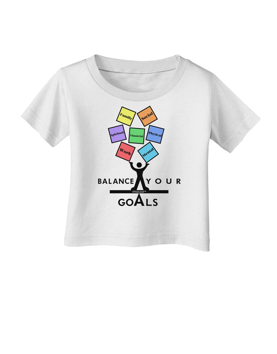 Balance Your Goals Infant T-Shirt-Infant T-Shirt-TooLoud-White-18-Months-Davson Sales