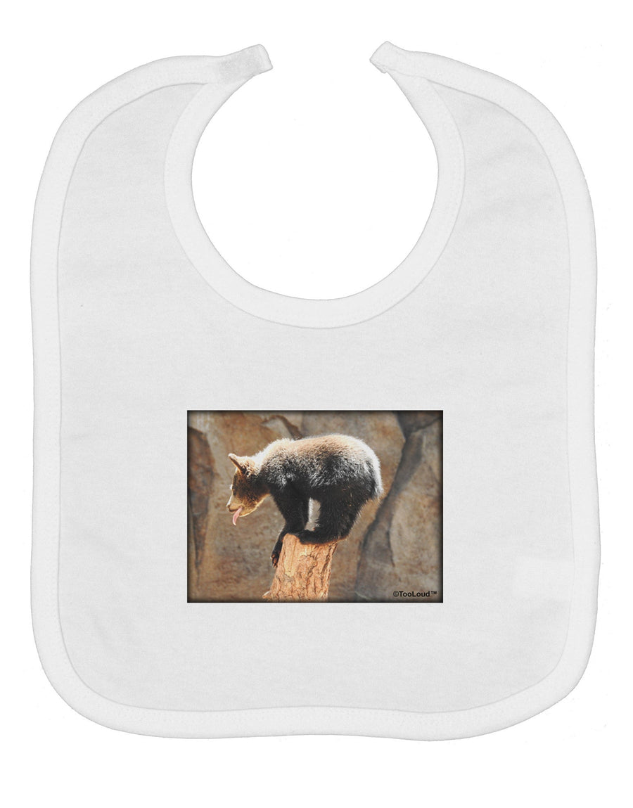 Balancing Bear Cub Baby Bib