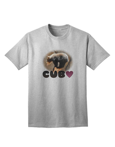 Balancing Bear Cub with Text - Premium Adult T-Shirt for Casual Wear-Mens T-shirts-TooLoud-AshGray-XXXX-Large-Davson Sales