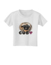 Balancing Bear Cub with Text Toddler T-Shirt-Toddler T-Shirt-TooLoud-White-4T-Davson Sales