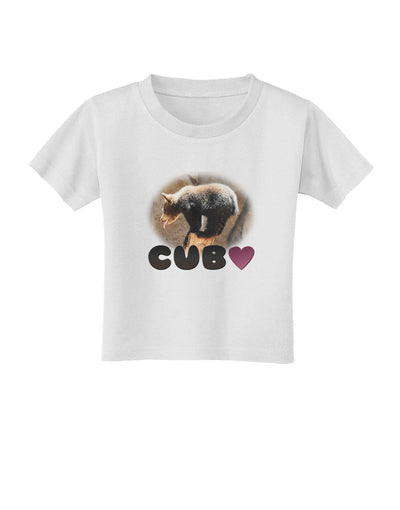 Balancing Bear Cub with Text Toddler T-Shirt-Toddler T-Shirt-TooLoud-White-4T-Davson Sales