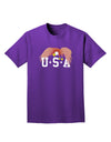 Bald Eagle USA Adult Dark T-Shirt-Mens T-Shirt-TooLoud-Purple-Small-Davson Sales