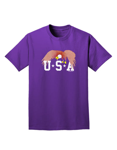 Bald Eagle USA Adult Dark T-Shirt-Mens T-Shirt-TooLoud-Purple-Small-Davson Sales