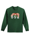 Bald Eagle USA Adult Long Sleeve Dark T-Shirt-TooLoud-Dark-Green-Small-Davson Sales