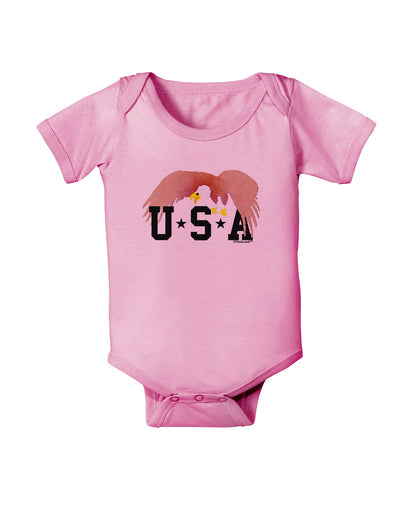 Bald Eagle USA Baby Romper Bodysuit-Baby Romper-TooLoud-Light-Pink-06-Months-Davson Sales