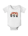 Bald Eagle USA Baby Romper Bodysuit-Baby Romper-TooLoud-White-06-Months-Davson Sales