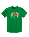 Bald Eagle USA Childrens Dark T-Shirt-Childrens T-Shirt-TooLoud-Kelly-Green-X-Small-Davson Sales