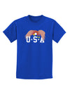 Bald Eagle USA Childrens Dark T-Shirt-Childrens T-Shirt-TooLoud-Royal-Blue-X-Small-Davson Sales