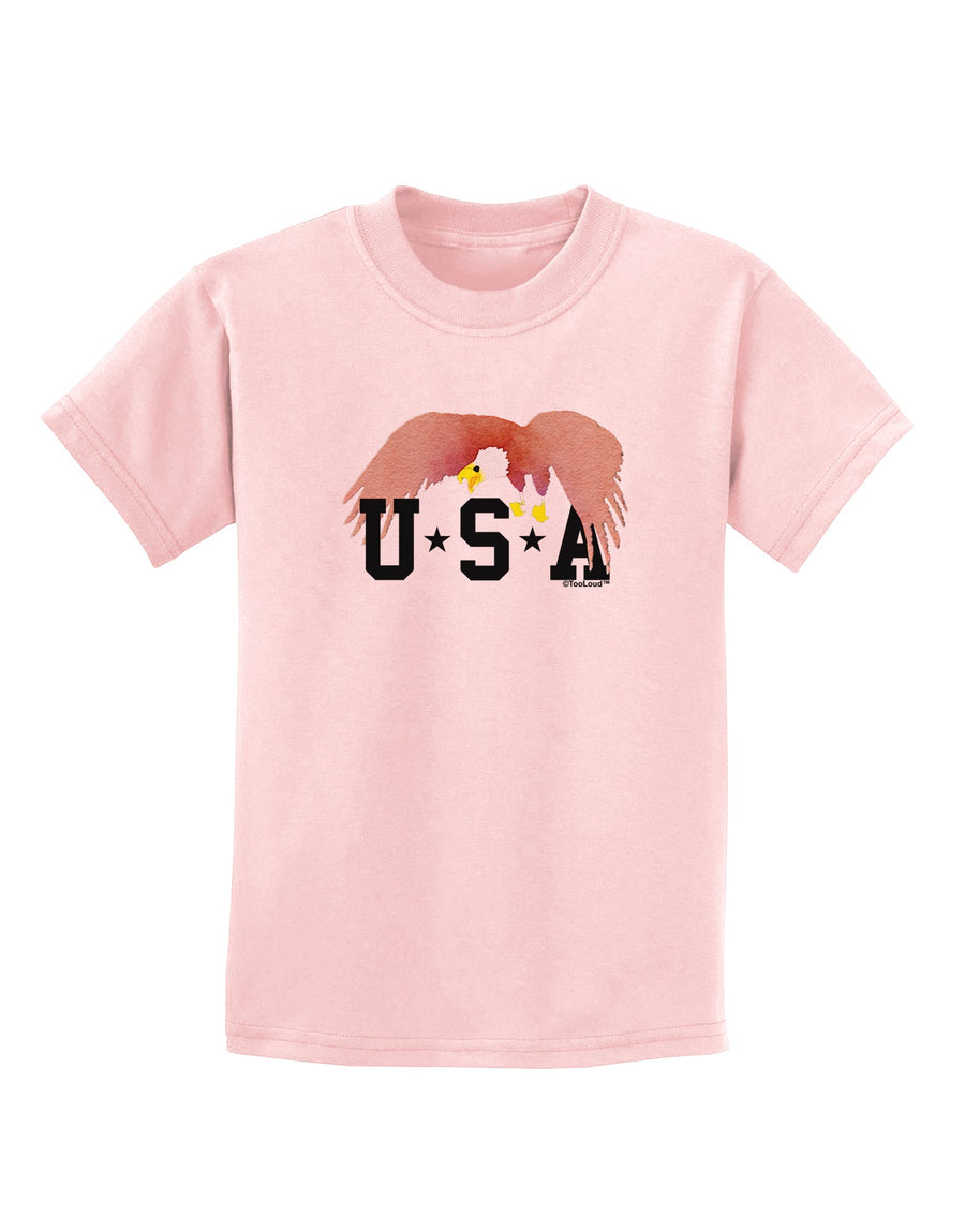 Bald Eagle USA Childrens T-Shirt-Childrens T-Shirt-TooLoud-White-X-Small-Davson Sales