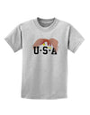 Bald Eagle USA Childrens T-Shirt-Childrens T-Shirt-TooLoud-AshGray-X-Small-Davson Sales