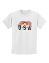 Bald Eagle USA Childrens T-Shirt-Childrens T-Shirt-TooLoud-White-X-Small-Davson Sales