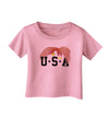 Bald Eagle USA Infant T-Shirt-Infant T-Shirt-TooLoud-Candy-Pink-06-Months-Davson Sales