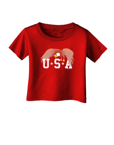 Bald Eagle USA Infant T-Shirt Dark-Infant T-Shirt-TooLoud-Red-06-Months-Davson Sales