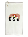 Bald Eagle USA Micro Terry Gromet Golf Towel 16 x 25 inch by TooLoud
